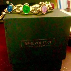 Beautiful Gold + Colored Jewel Bracelet- BRAND NEW IN BOX